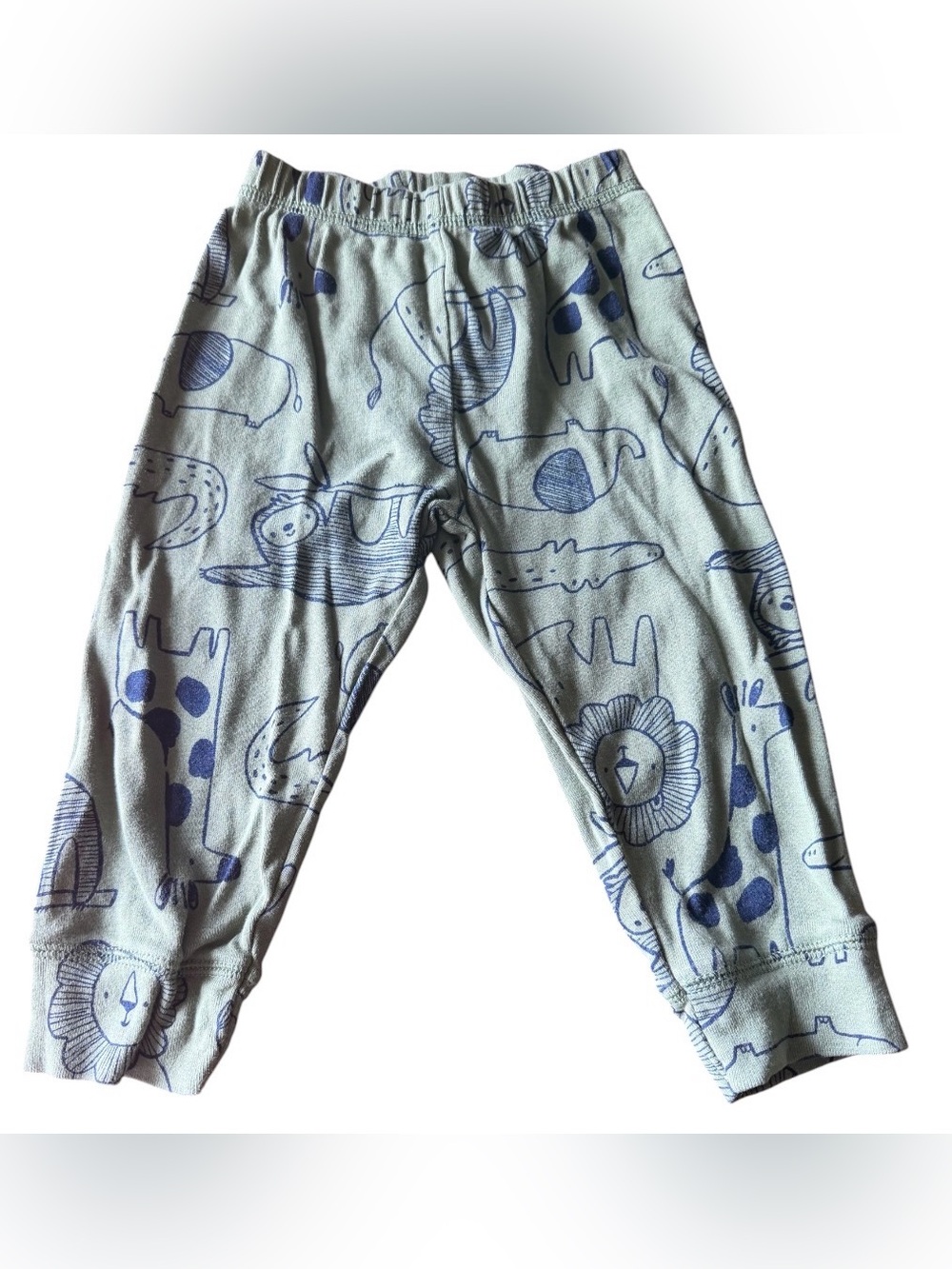 Simple Joys by Carters Boys 18M Animal Print Olive Green Joggers - EUC/ No Flaws
